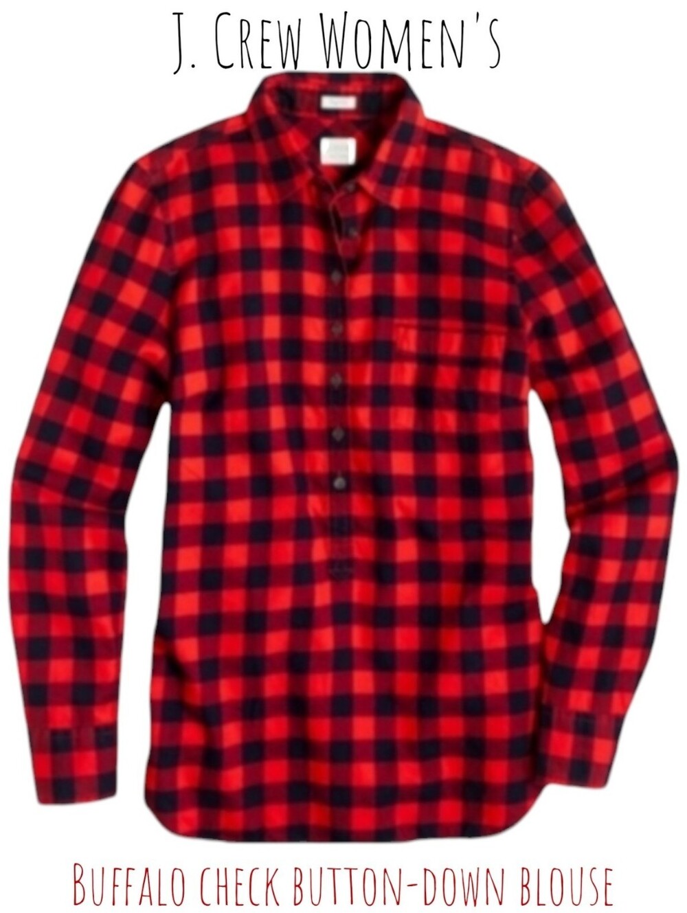J. Crew perfect fit Women long sleeve button down Fitted shirt buffalo check xs